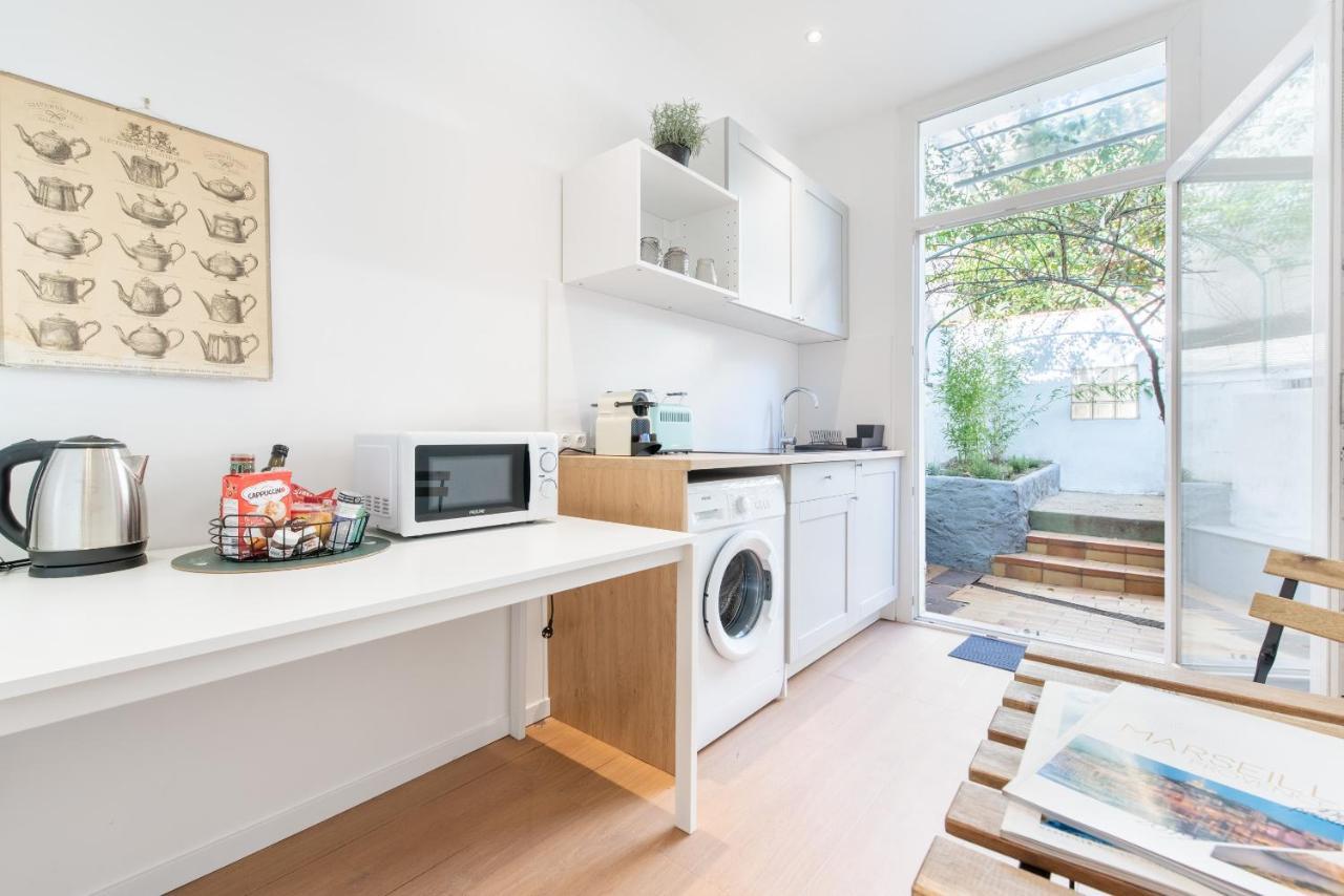 Studio Blancarde Terrasse Parking Clim Marseilles Exterior foto